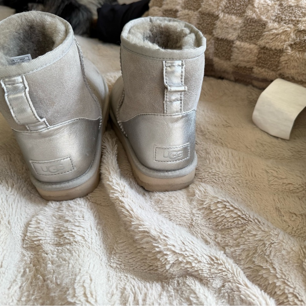 UGG Silver Shearling Boots
